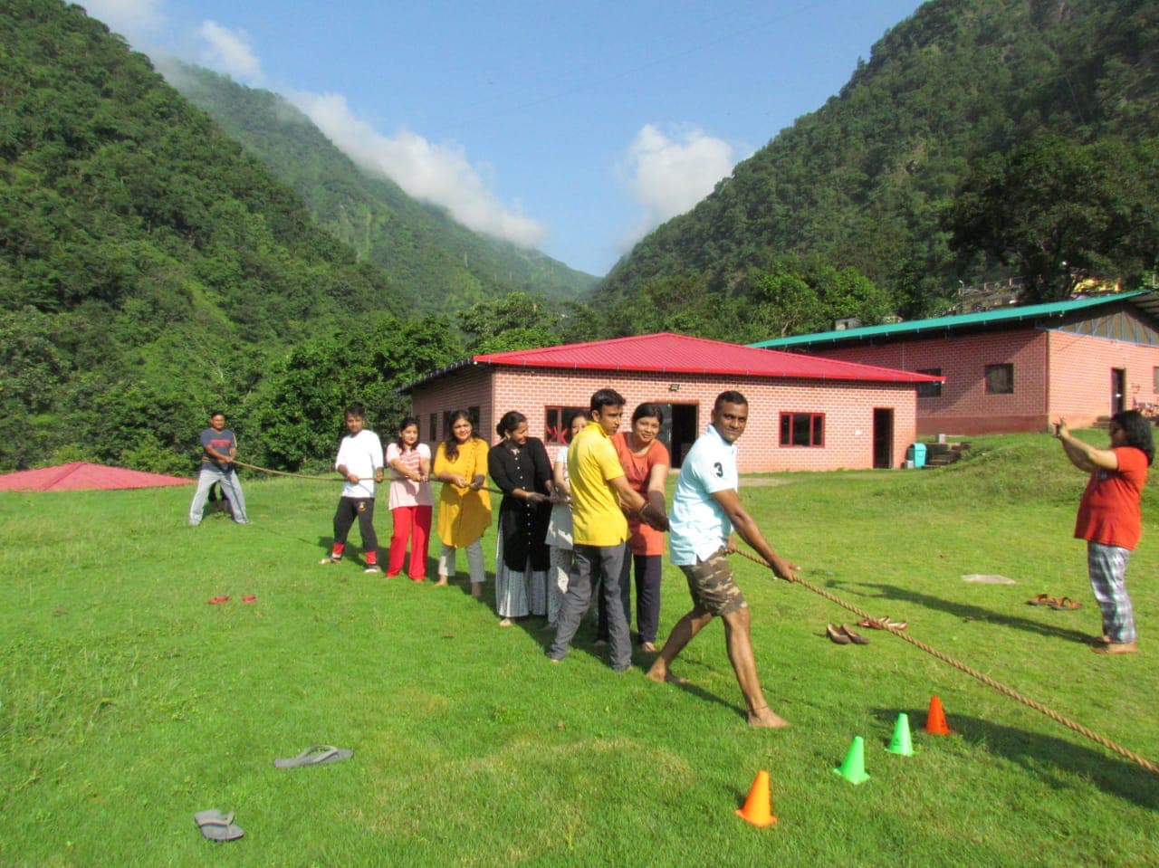 Open area camp with pool camp in rishikesh